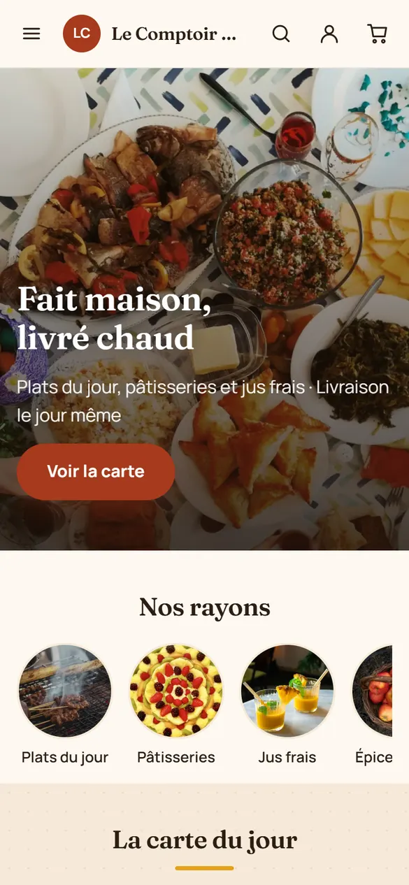 Thème Saveur sur téléphone